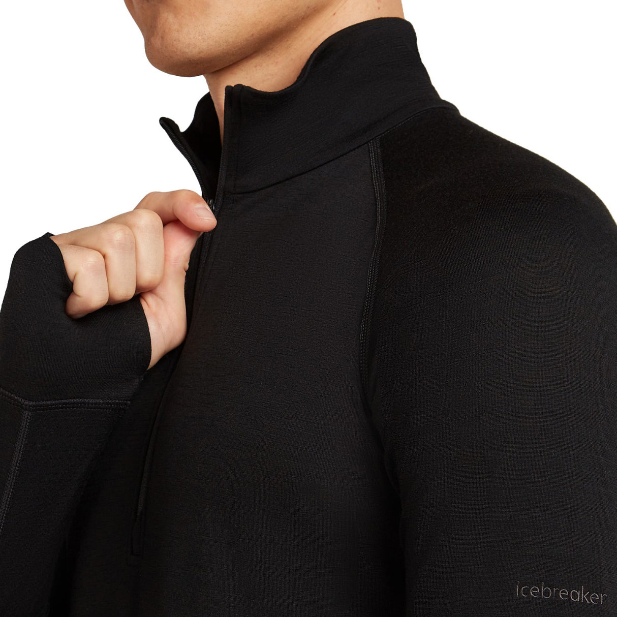 Icebreaker Men's 260 Zoneknit Long Sleeve Half Zip Baselayer Black / Small-Black / Medium-Black / Large-Black / X-Large-Black / XX-Large - 53 Degrees North 