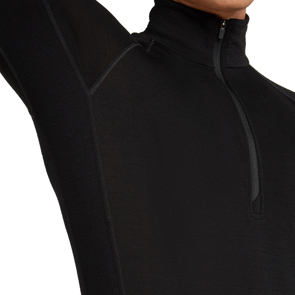 Icebreaker Men's 260 Zoneknit Long Sleeve Half Zip Baselayer Black / Small-Black / Medium-Black / Large-Black / X-Large-Black / XX-Large - 53 Degrees North 