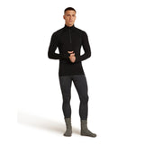 Icebreaker Men's 260 Zoneknit Long Sleeve Half Zip Baselayer Black / Small-Black / Medium-Black / Large-Black / X-Large-Black / XX-Large - 53 Degrees North 