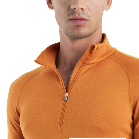 Icebreaker Men's Zoneknit 260 Long Sleeve Half Zip Base Layer Top Jet Heather / Small-Jet Heather / Medium-Jet Heather / Large-Jet Heather / X-Large-Jet Heather / XX-Large - 53 Degrees North 