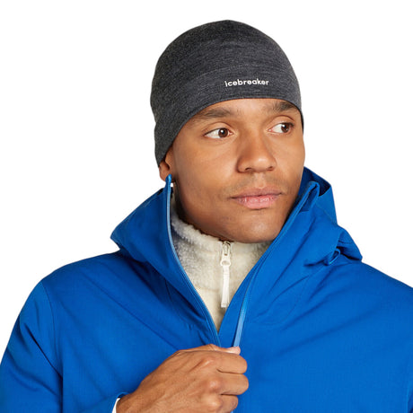 Icebreaker Unisex 200 Oasis Beanie Black-Jet Heather-Summit - 53 Degrees North 