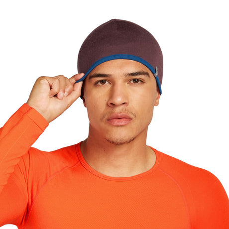 Icebreaker Unisex 200 Oasis Reversible Beanie Java/Atlantis-Summit/Blush - 53 Degrees North 