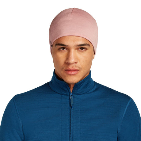 Icebreaker Unisex 200 Oasis Reversible Beanie Java/Atlantis-Summit/Blush - 53 Degrees North 