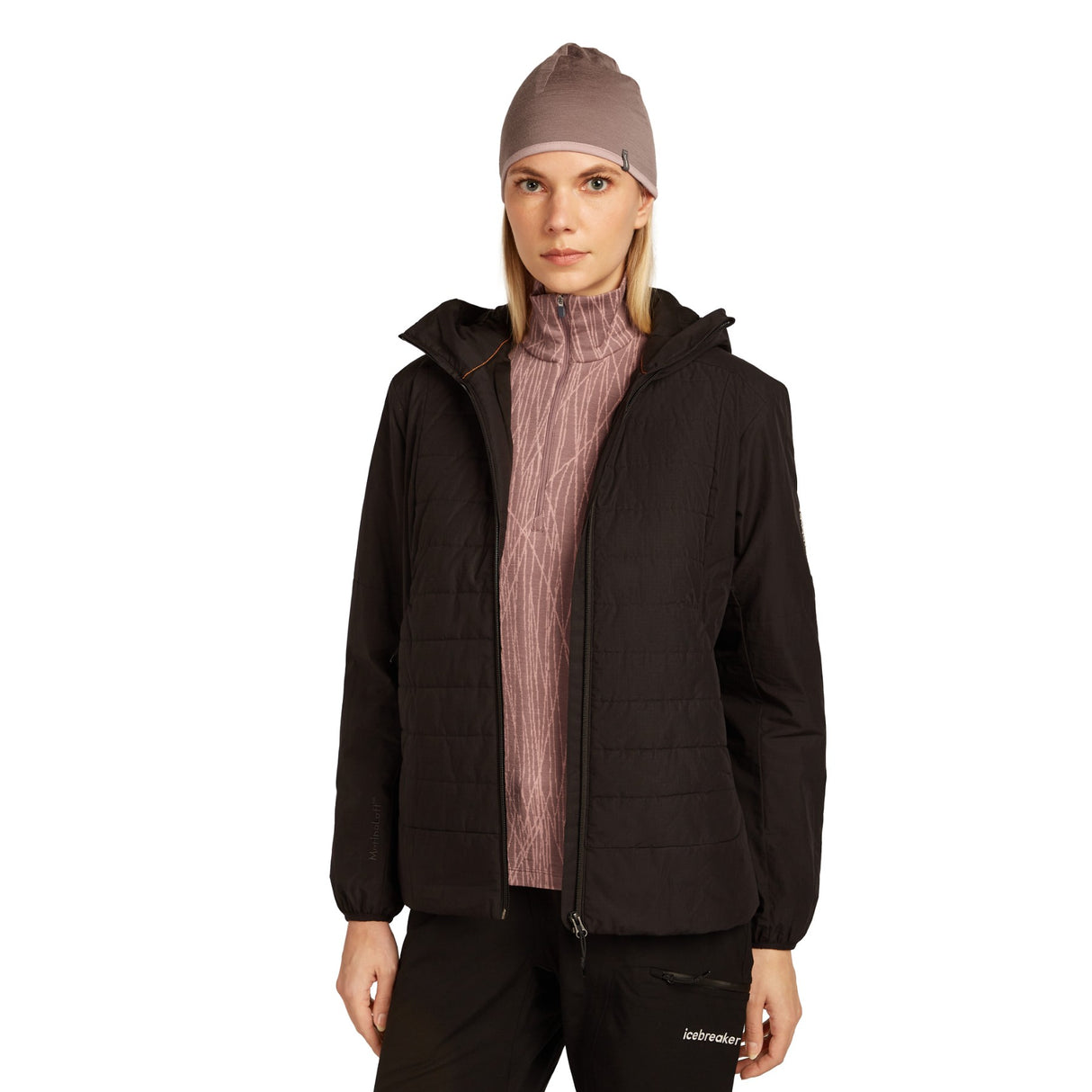 Icebreaker Unisex 200 Oasis Reversible Beanie Java/Atlantis-Summit/Blush - 53 Degrees North 