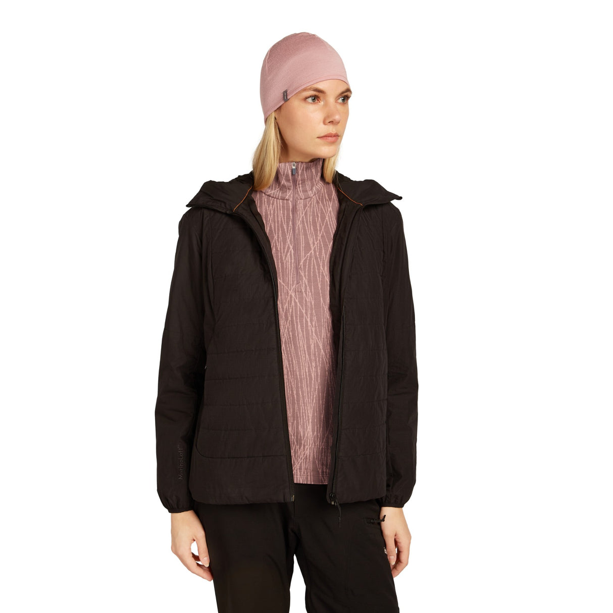 Icebreaker Unisex 200 Oasis Reversible Beanie Java/Atlantis-Summit/Blush - 53 Degrees North 