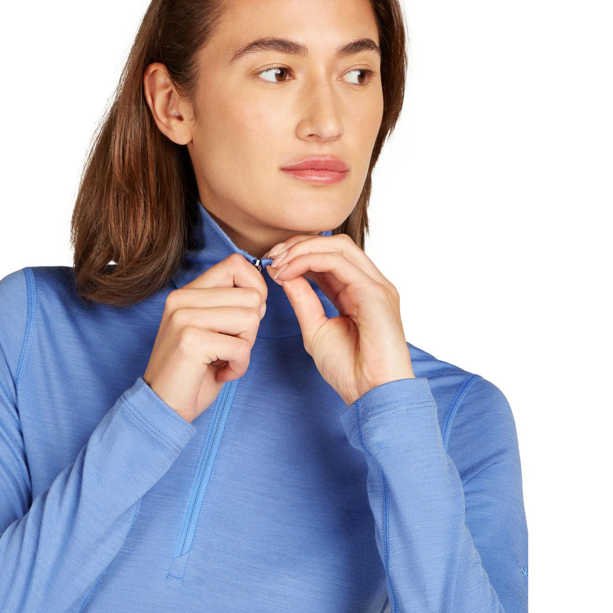 Icebreaker Women's 200 Oasis Long Sleeve Half Zip Topaz / X-Small-Topaz / Small-Topaz / Medium-Topaz / Large-Topaz / X-Large - 53 Degrees North 