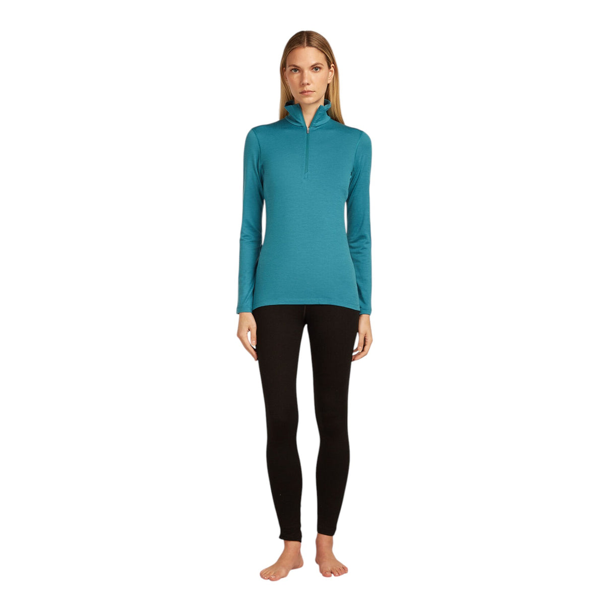 Icebreaker Women's 200 Oasis Long Sleeve Half Zip Topaz / X-Small-Topaz / Small-Topaz / Medium-Topaz / Large-Topaz / X-Large - 53 Degrees North 