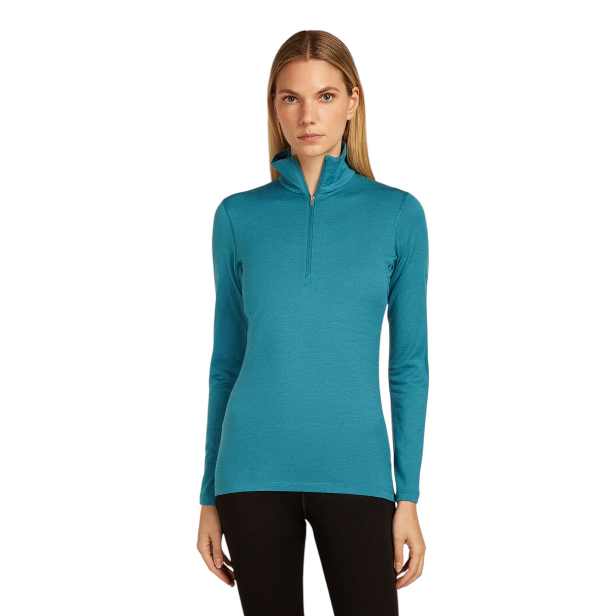 Icebreaker Women's 200 Oasis Long Sleeve Half Zip Topaz / X-Small-Topaz / Small-Topaz / Medium-Topaz / Large-Topaz / X-Large - 53 Degrees North 