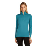 Icebreaker Women's 200 Oasis Long Sleeve Half Zip Topaz / X-Small-Topaz / Small-Topaz / Medium-Topaz / Large-Topaz / X-Large - 53 Degrees North 