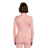 Icebreaker Women's 260 Tech Half Zip Merino Baselayer Blush / X-Small-Blush / Small-Blush / Medium-Blush / Large-Blush / X-Large - 53 Degrees North 