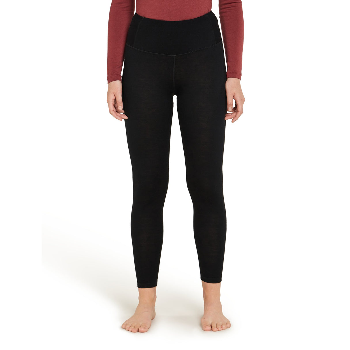 Icebreaker Women's 260 Tech High Rise Leggings Black / X-Small-Black / Small-Black / Medium-Black / Large-Black / X-Large - 53 Degrees North 