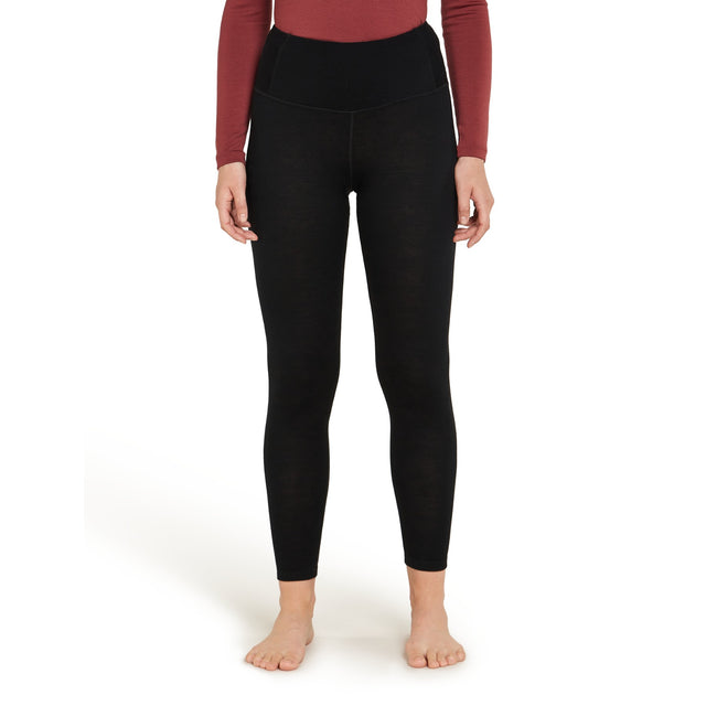 Icebreaker Women's 260 Tech High Rise Leggings Black / X-Small-Black / Small-Black / Medium-Black / Large-Black / X-Large - 53 Degrees North 