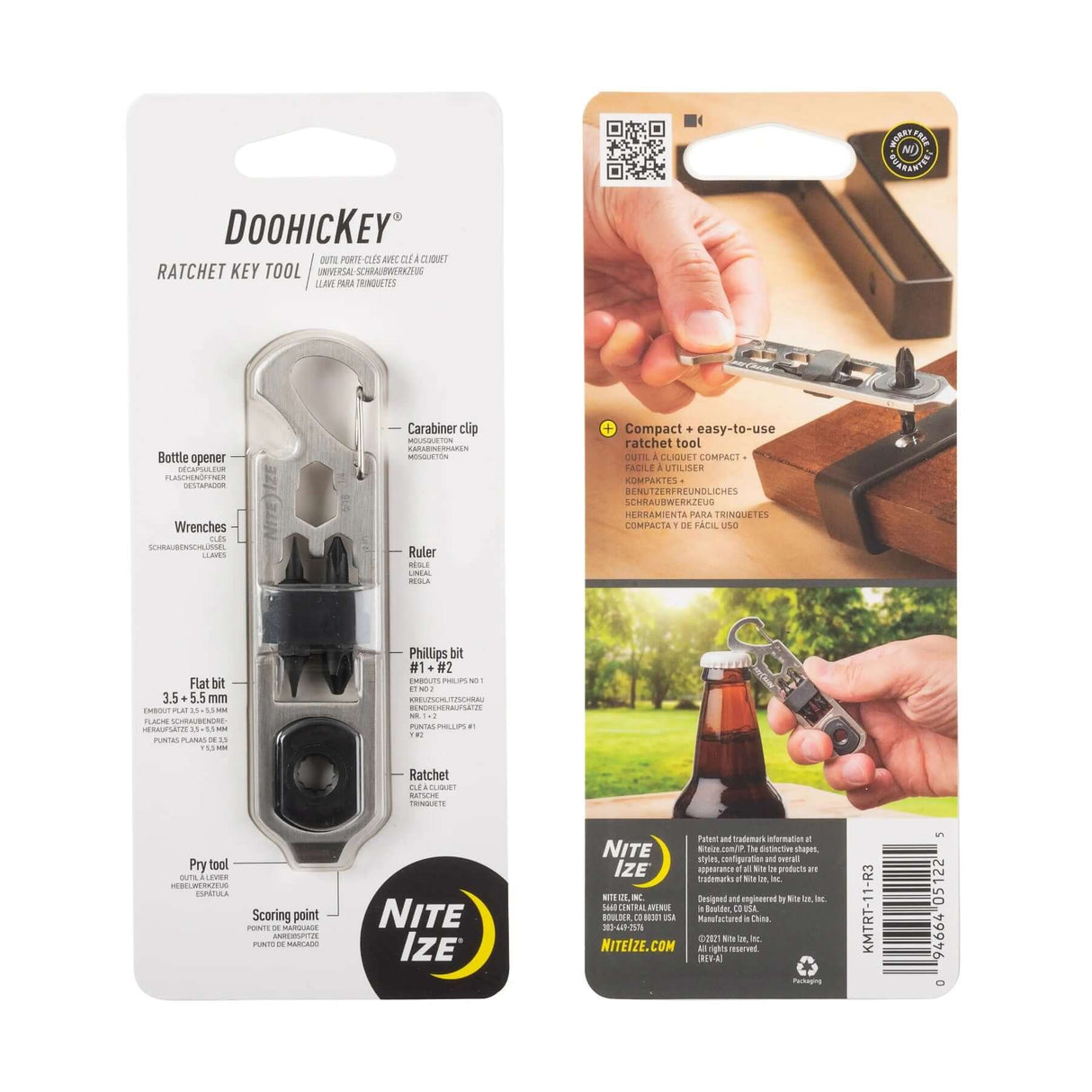 Nite Ize DoohicKey Ratchet Key Tool Stainless Steel #- 53 Degrees North 