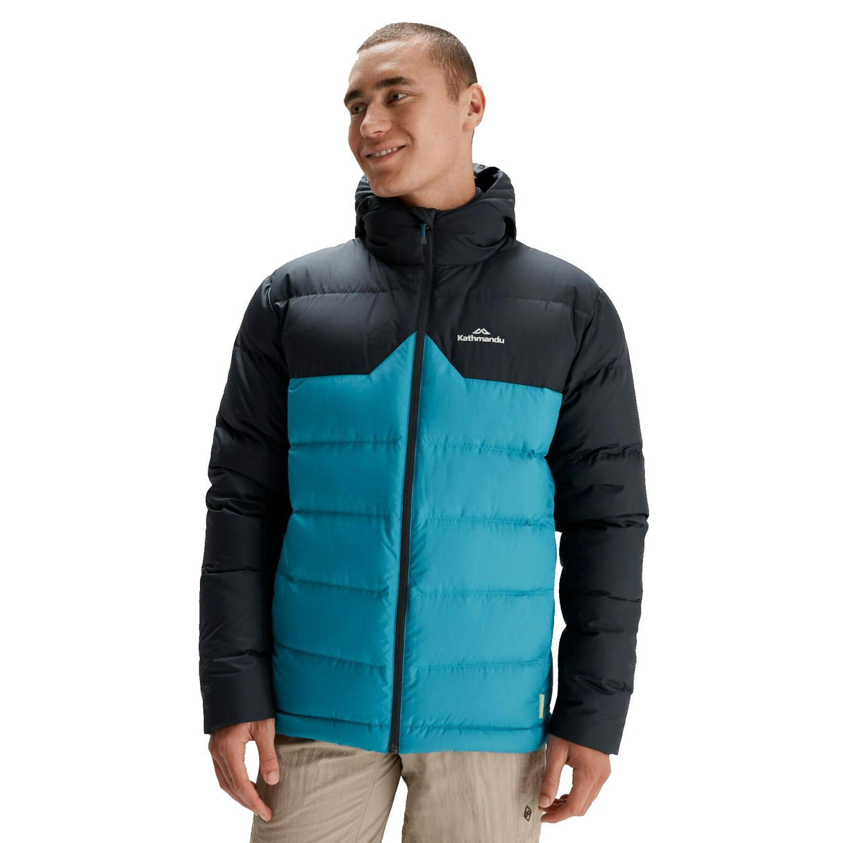 Kathmandu Men's Epiq Hooded Down Jacket Eddy/Meteor / Small-Eddy/Meteor / Medium-Eddy/Meteor / Large-Eddy/Meteor / X-Large-Eddy/Meteor / XX-Large - 53 Degrees North 