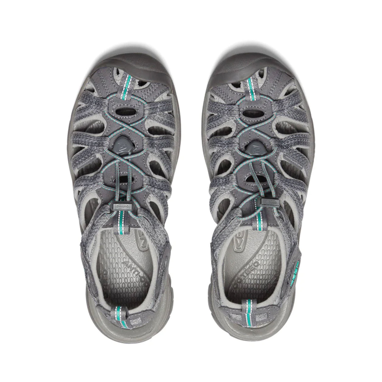 Keen Women's Whisper Hiking Sandals Medium Grey/Peacock Green / 4-Medium Grey/Peacock Green / 5-Medium Grey/Peacock Green / 6-Medium Grey/Peacock Green / 7-Medium Grey/Peacock Green / 8 - 53 Degrees North 