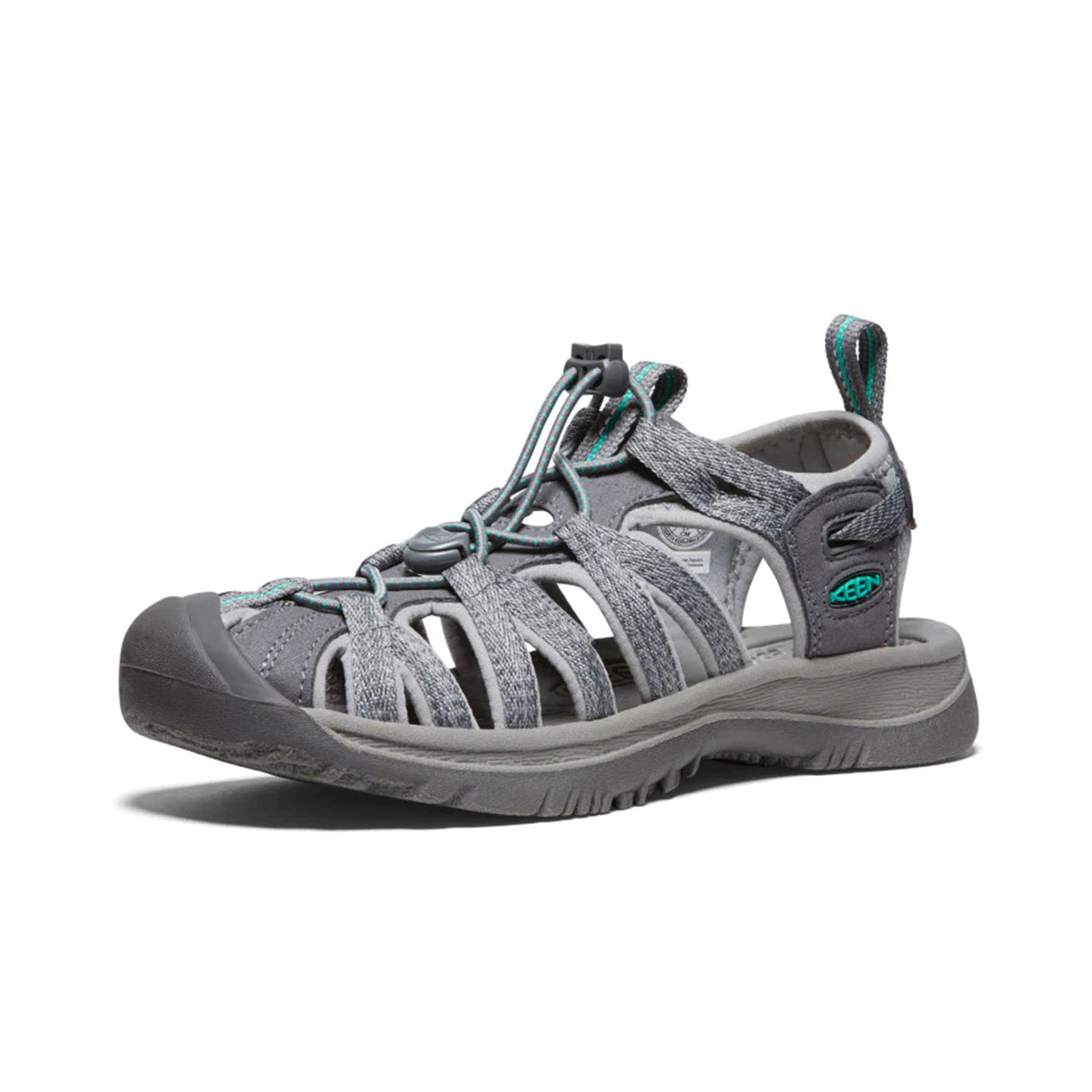 Keen Women's Whisper Hiking Sandals Medium Grey/Peacock Green / 4-Medium Grey/Peacock Green / 5-Medium Grey/Peacock Green / 6-Medium Grey/Peacock Green / 7-Medium Grey/Peacock Green / 8 - 53 Degrees North 
