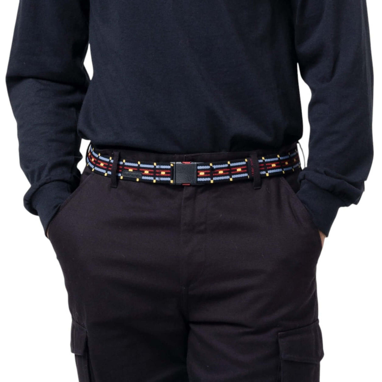 Arcade Keyah Slim Belt Black/Sky / One Size #- 53 Degrees North 