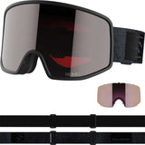 Salomon Sentry Pro Sigma Ski Goggles (and Extra Lens) Black Tie Dye/Gunmetal/Pink #- 53 Degrees North 