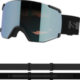 Salomon S/View Ski Goggles Black/Black-Dress Blue/Mid Blue-Heavenly Pink/Ruby #- 53 Degrees North 