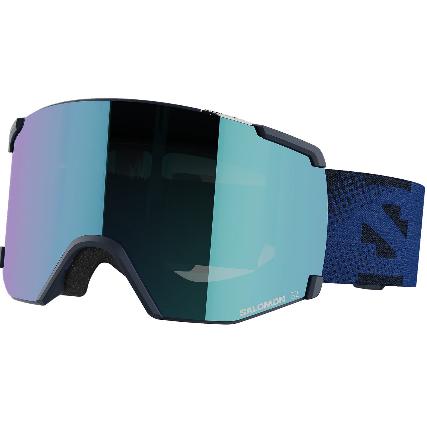 Salomon S/View Ski Goggles Black/Black-Dress Blue/Mid Blue-Heavenly Pink/Ruby #- 53 Degrees North 