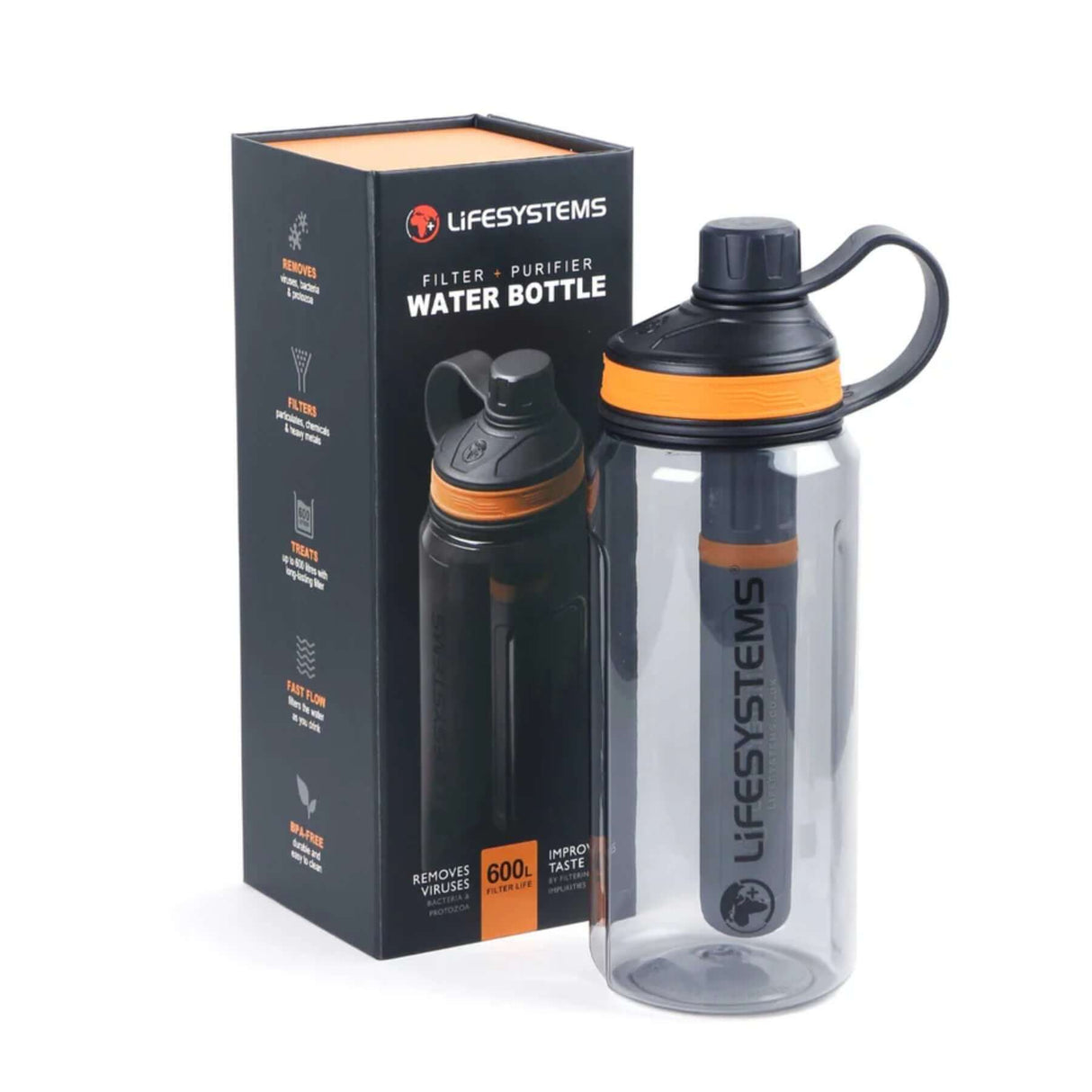 Lifesystems Water Filter + Purifier Bottle Default Title - 53 Degrees North 