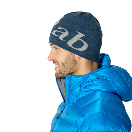 Rab Logo Beanie Anthracite/Granite-Dark Fig Green/Fig Green-Mulberry/Hibiscus-Tempest Blue/Light Zinc #- 53 Degrees North 