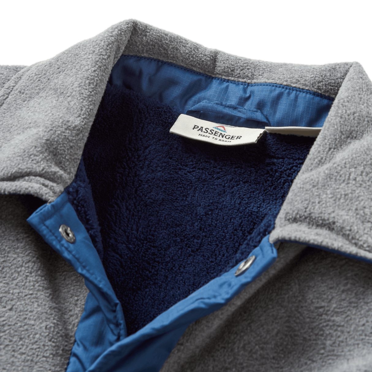 Passenger Men's Firelight Sherpa Lined Overshirt Storm Grey Buffalo / Small-Storm Grey Buffalo / Medium-Storm Grey Buffalo / Large-Storm Grey Buffalo / X-Large-Grey Marl / Small #- 53 Degrees North 