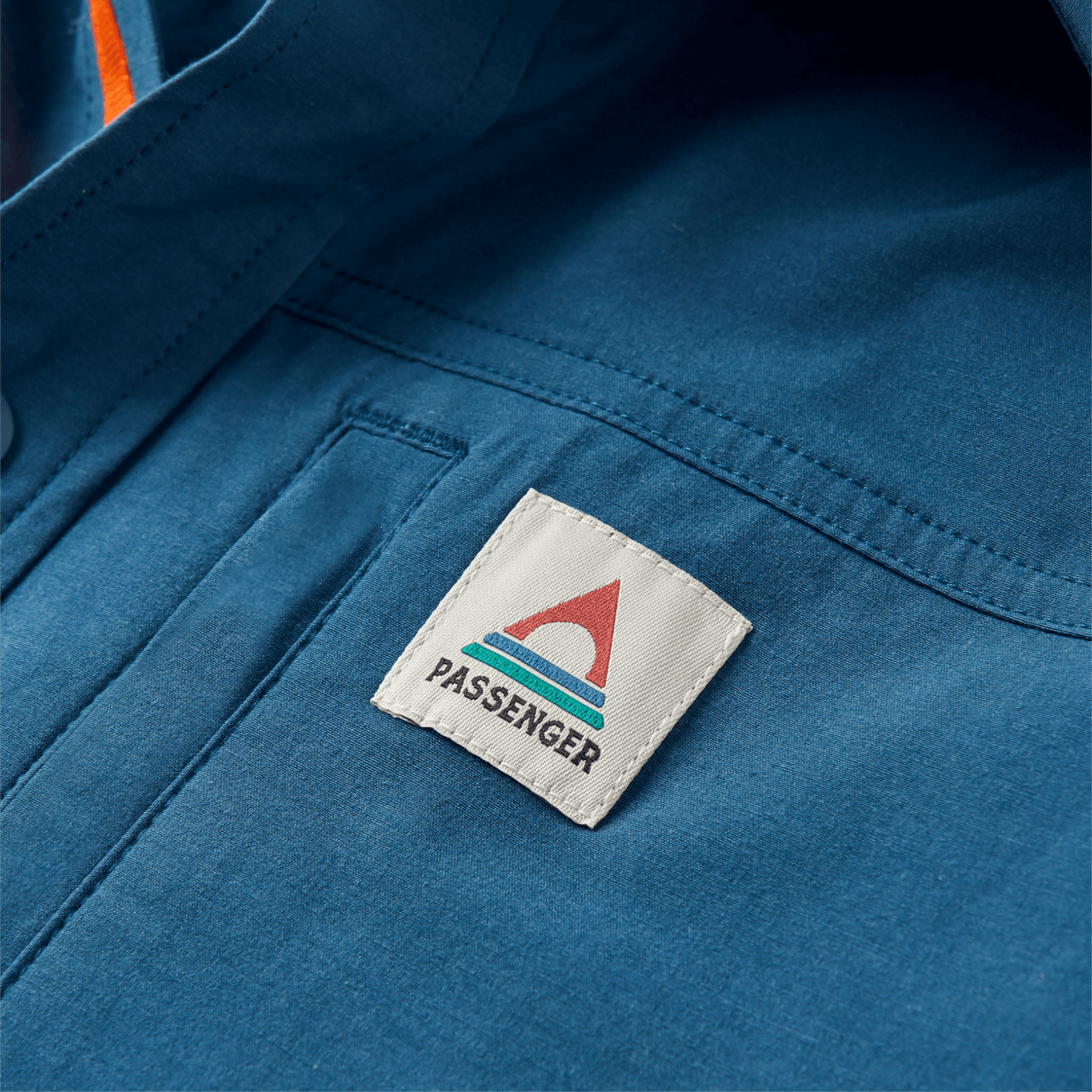 Passenger Men's Traveller Short Sleeve Stretch Shirts Dark Denim / Small-Dark Denim / Medium-Dark Denim / Large-Dark Denim / X-Large-Abstract Strata Multi / Small #- 53 Degrees North 