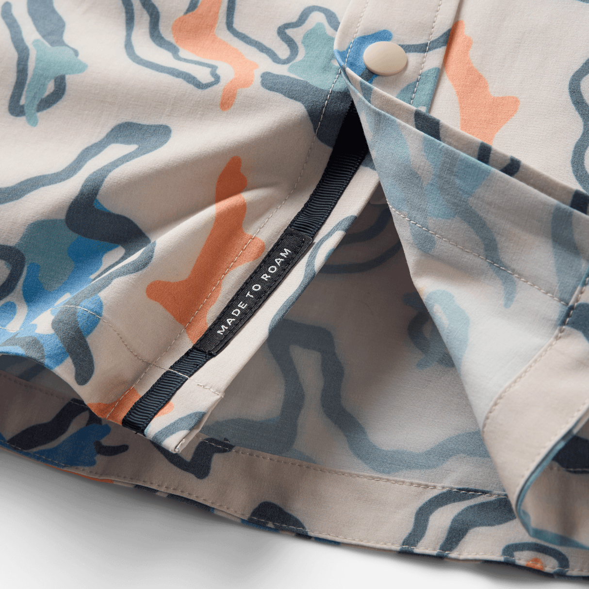 Passenger Men's Traveller Short Sleeve Stretch Shirts Dark Denim / Small-Dark Denim / Medium-Dark Denim / Large-Dark Denim / X-Large-Abstract Strata Multi / Small #- 53 Degrees North 