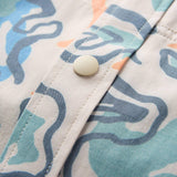 Passenger Men's Traveller Short Sleeve Stretch Shirts Dark Denim / Small-Dark Denim / Medium-Dark Denim / Large-Dark Denim / X-Large-Abstract Strata Multi / Small #- 53 Degrees North 