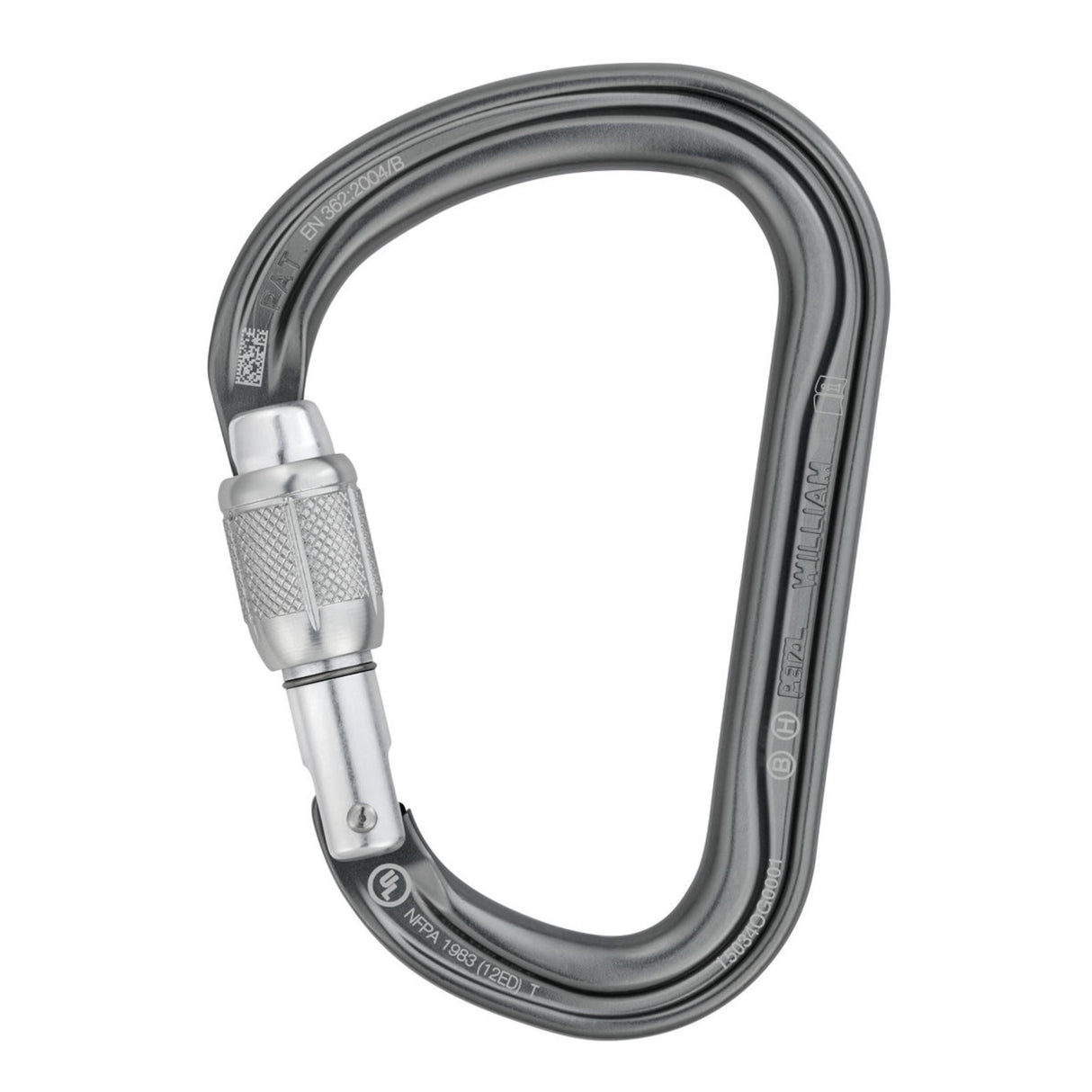 Petzl William Screw Lock Carabiner Silver #- 53 Degrees North 