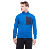 Mountain Equipment Men's Lumiko Zip T Fleece Atlantic/Cosmos / Small-Atlantic/Cosmos / Medium-Atlantic/Cosmos / Large-Atlantic/Cosmos / X-Large-Atlantic/Cosmos / XX-Large #- 53 Degrees North 