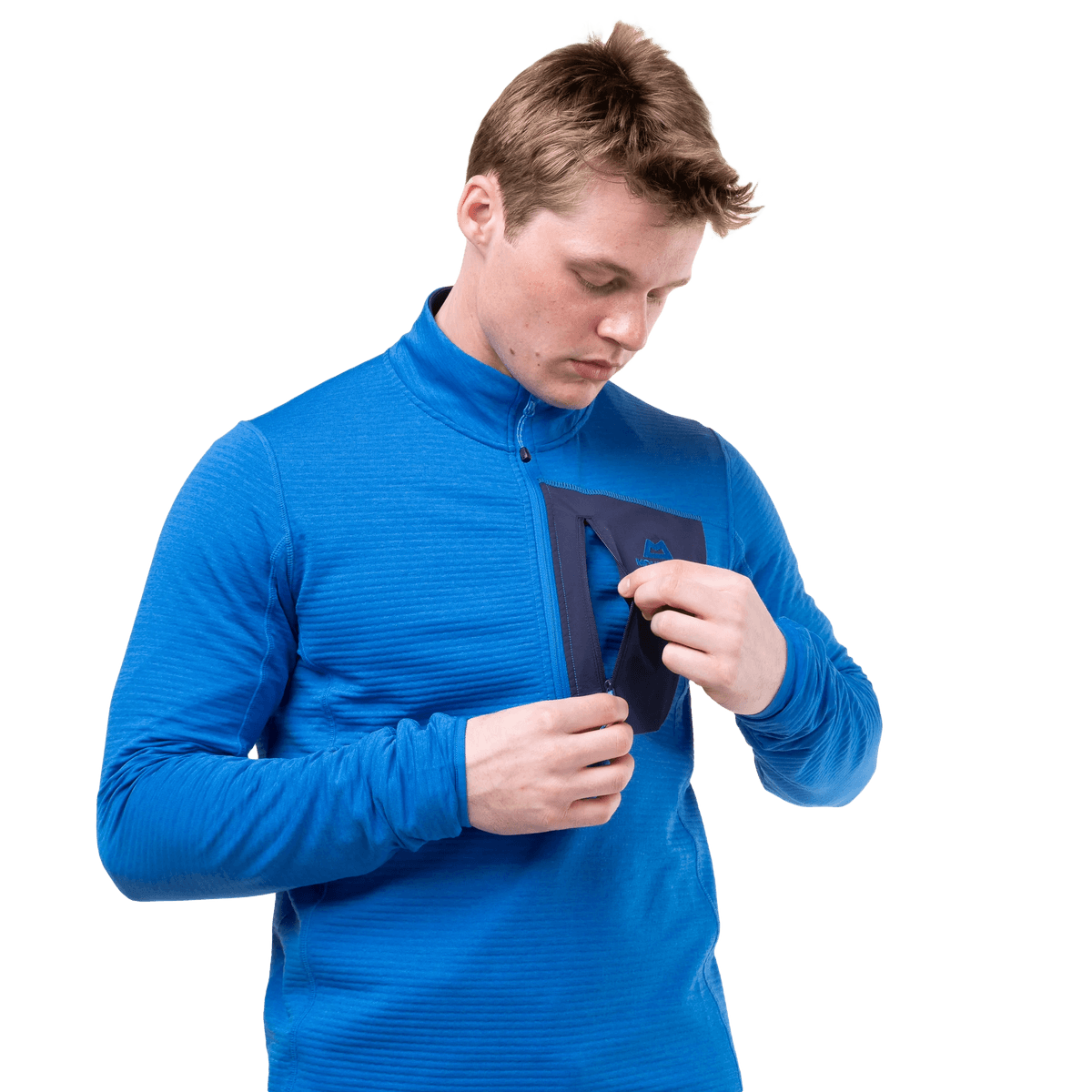 Mountain Equipment Men's Lumiko Zip T Fleece Atlantic/Cosmos / Small-Atlantic/Cosmos / Medium-Atlantic/Cosmos / Large-Atlantic/Cosmos / X-Large-Atlantic/Cosmos / XX-Large #- 53 Degrees North 