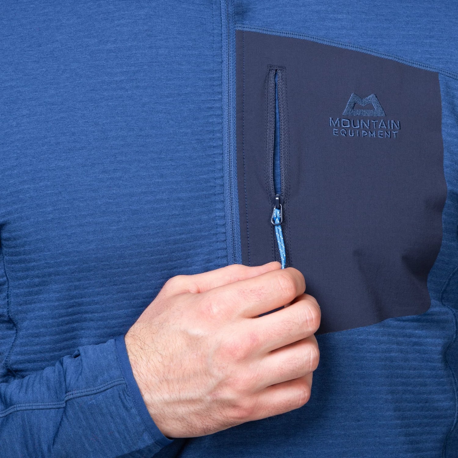 Mountain Equipment Men's Lumiko Zip T Fleece Atlantic/Cosmos / Small-Atlantic/Cosmos / Medium-Atlantic/Cosmos / Large-Atlantic/Cosmos / X-Large-Atlantic/Cosmos / XX-Large #- 53 Degrees North 