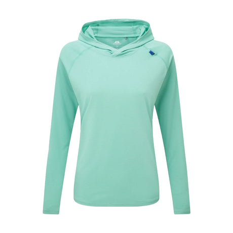 Mountain Equipment Women's Glace Hooded Top Aqua / X-Small-Aqua / Small-Aqua / Medium-Aqua / Large-Aqua / X-Large #- 53 Degrees North 