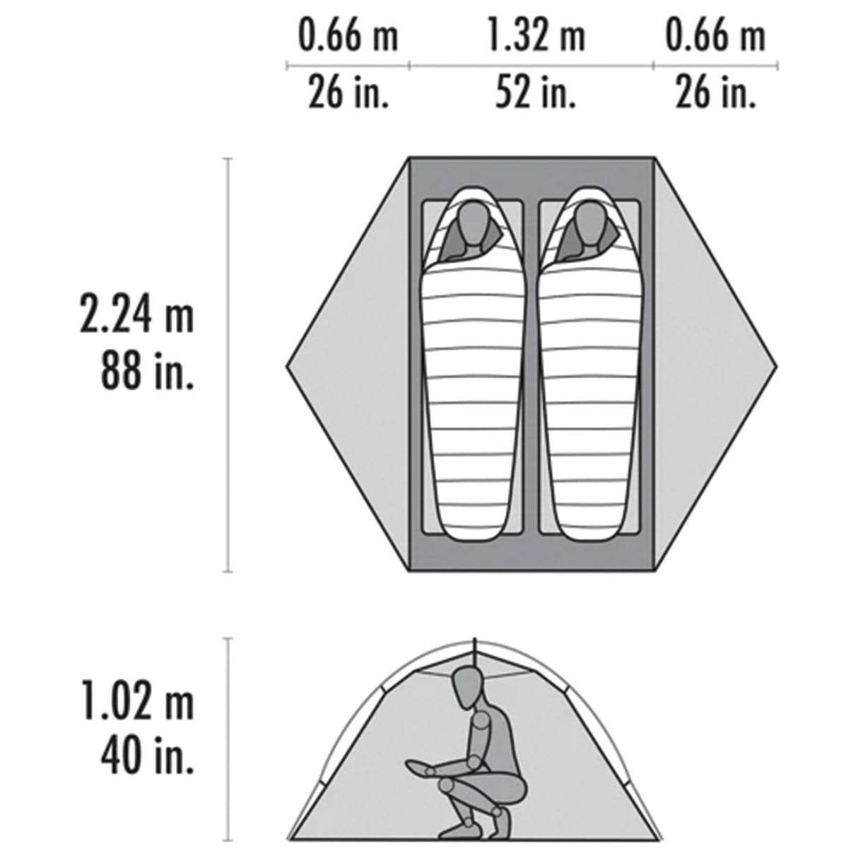MSR Hubba Hubba HD 2 Person Backpacking Tent Green - 53 Degrees North