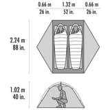 MSR Hubba Hubba HD 2 Person Backpacking Tent Green - 53 Degrees North