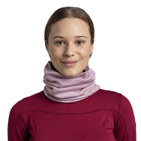 BUFF Merino Heavyweight Neck Warmer Solid Lilac Sand #- 53 Degrees North 