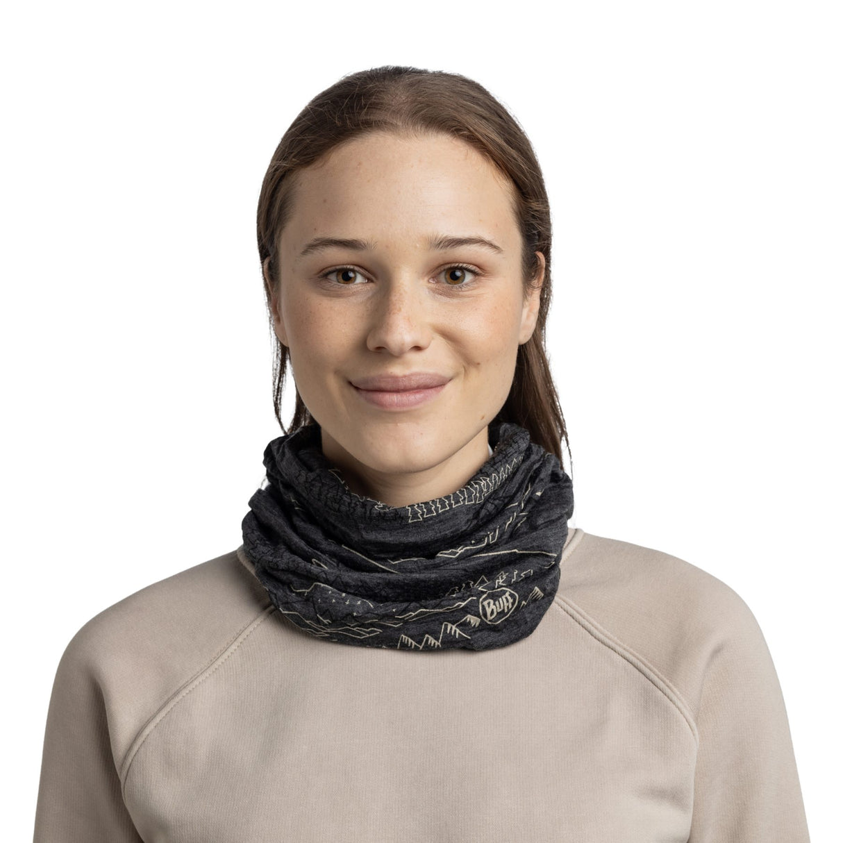 BUFF Merino Lightweight Neckwarmer Eirik Grey #- 53 Degrees North 