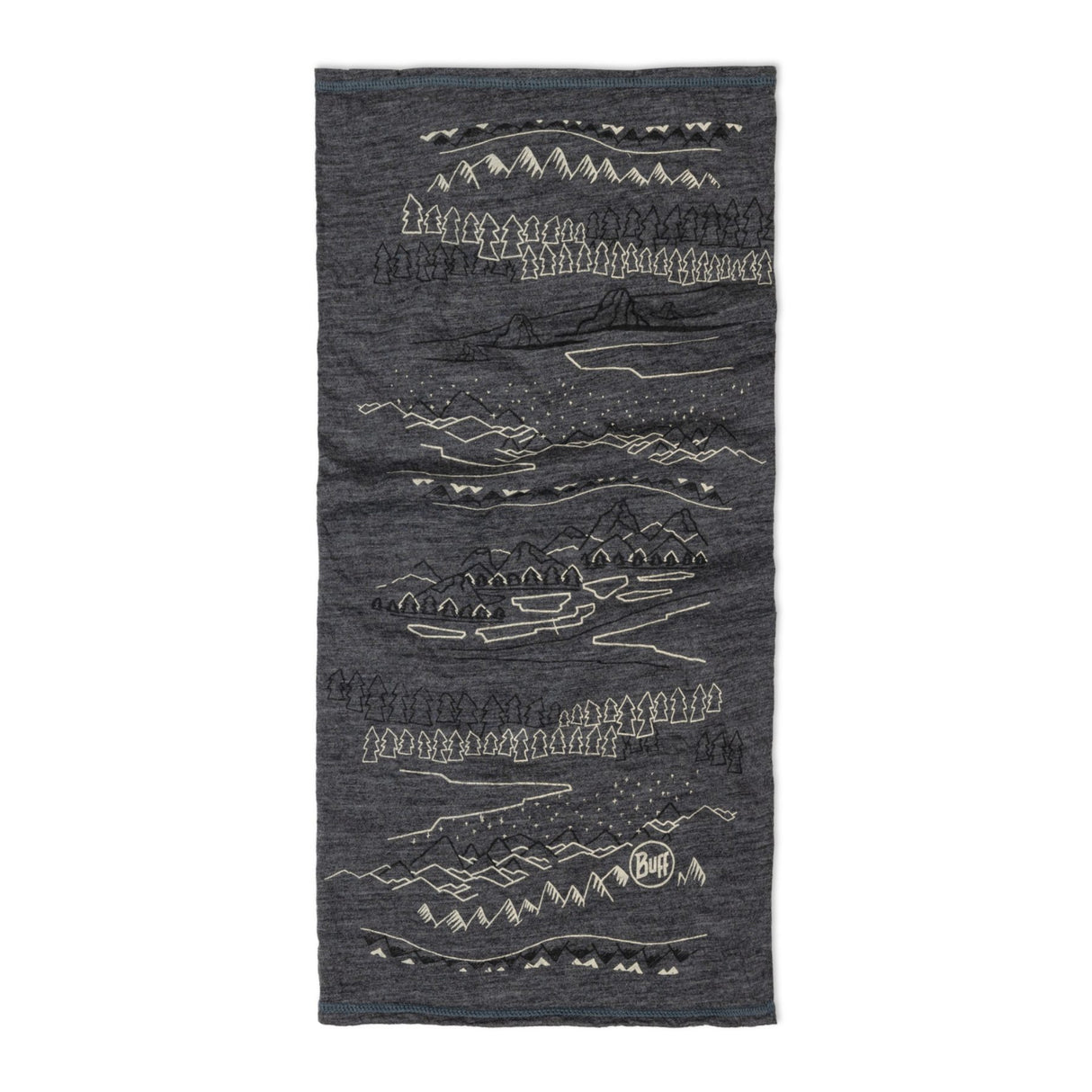 BUFF Merino Lightweight Neckwarmer Eirik Grey #- 53 Degrees North 