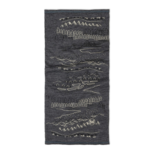 BUFF Merino Lightweight Neckwarmer Eirik Grey #- 53 Degrees North 