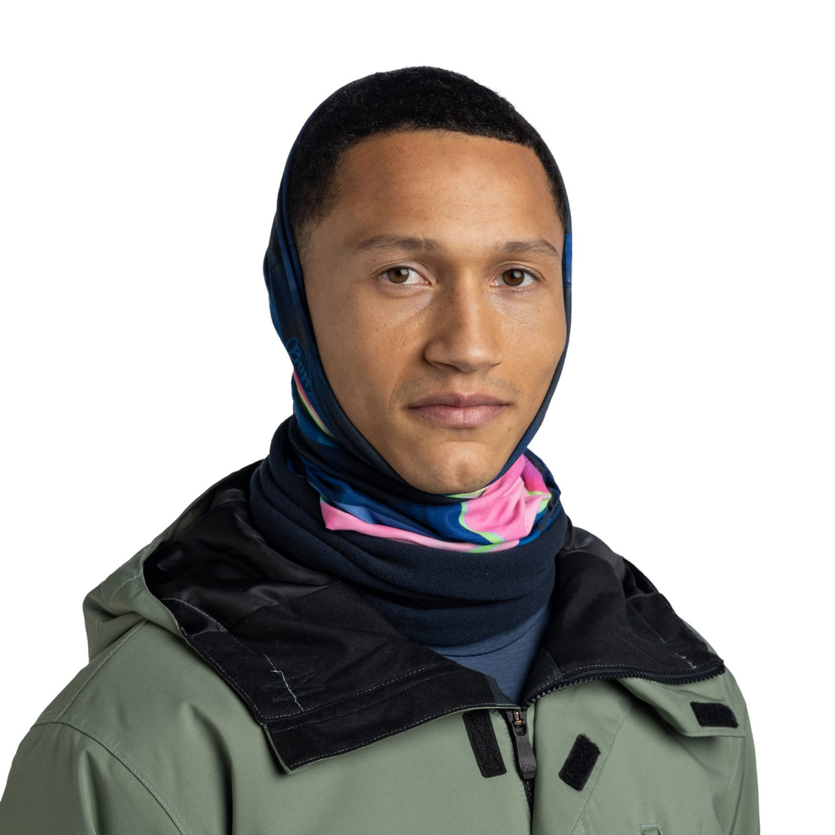 BUFF Polar Neck Warmer Larto Midnight Navy #- 53 Degrees North 