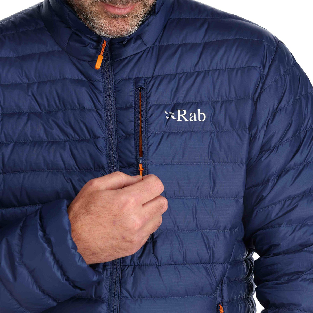 Rab Men's Microlight Jacket Deep Ink (Marmalade) / Small-Deep Ink (Marmalade) / Medium-Deep Ink (Marmalade) / Large-Deep Ink (Marmalade) / X-Large-Deep Ink (Marmalade) / XX-Large #- 53 Degrees North 