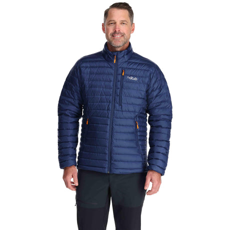Rab Men's Microlight Jacket Deep Ink (Marmalade) / Small-Deep Ink (Marmalade) / Medium-Deep Ink (Marmalade) / Large-Deep Ink (Marmalade) / X-Large-Deep Ink (Marmalade) / XX-Large #- 53 Degrees North 