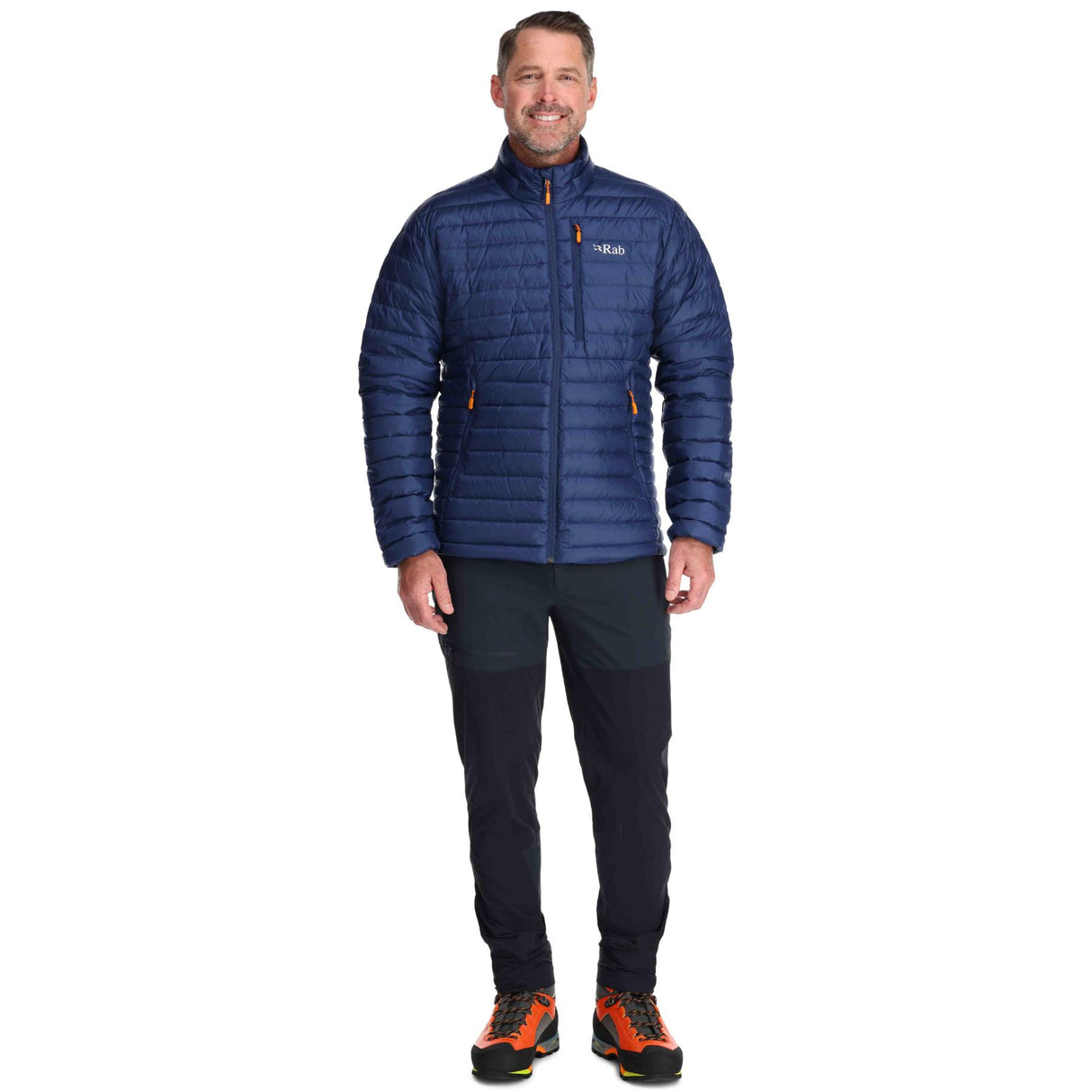 Rab Men's Microlight Jacket Deep Ink (Marmalade) / Small-Deep Ink (Marmalade) / Medium-Deep Ink (Marmalade) / Large-Deep Ink (Marmalade) / X-Large-Deep Ink (Marmalade) / XX-Large #- 53 Degrees North 