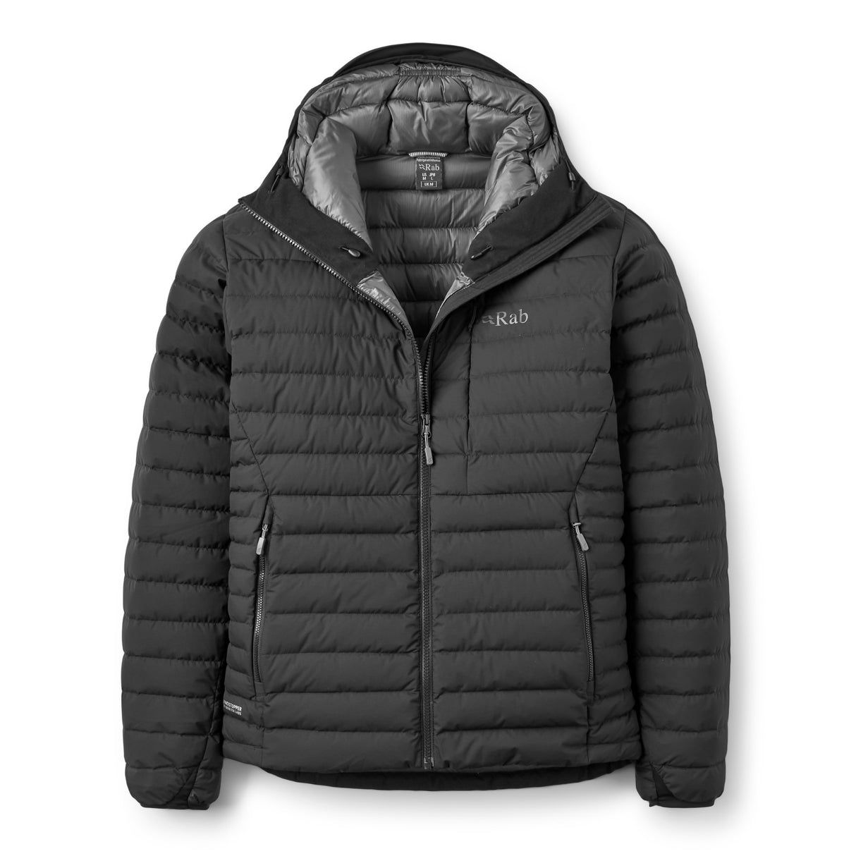 Rab Men's Microlight Windstopper Down Hooded Jacket Black / Small-Black / Medium-Black / Large-Black / X-Large #- 53 Degrees North 