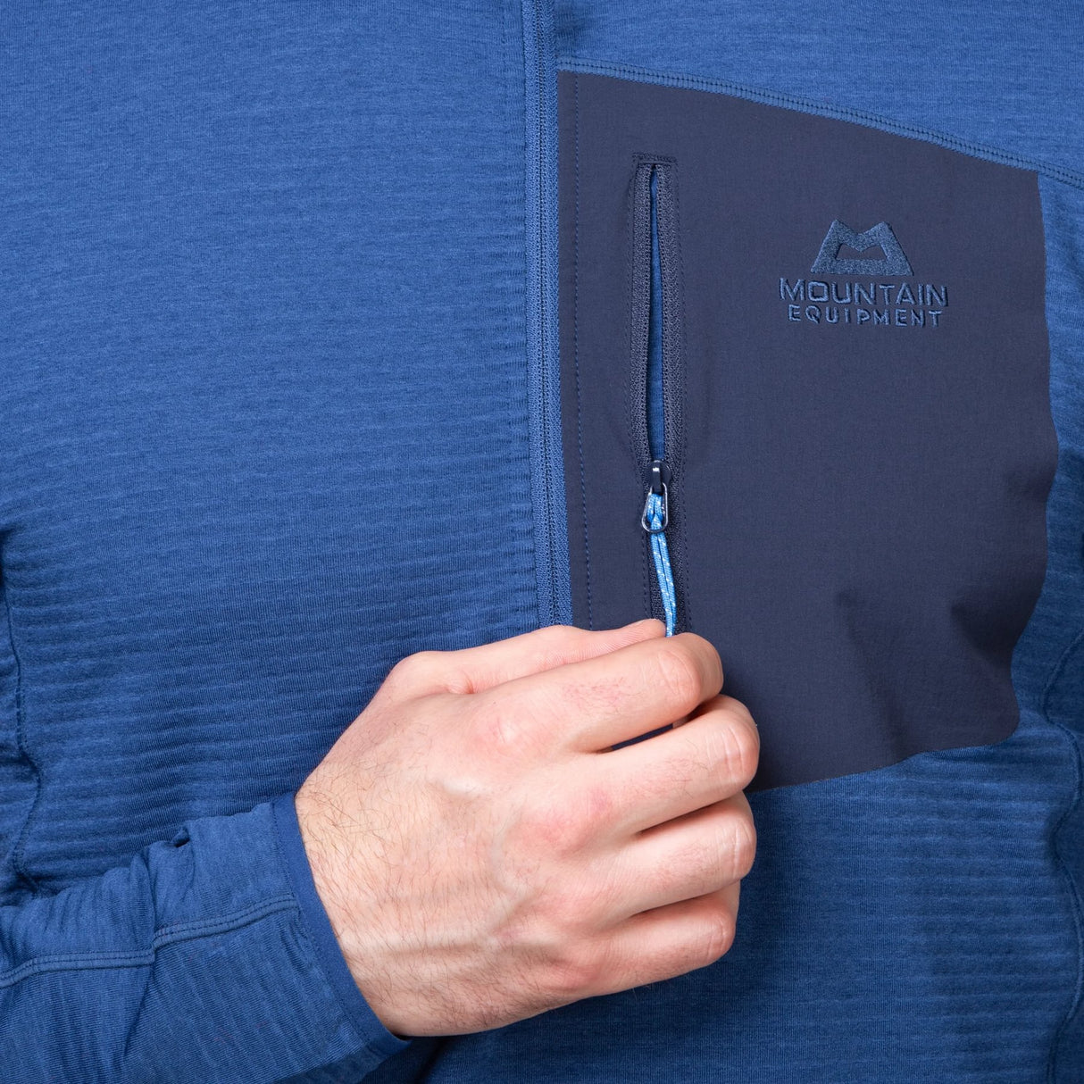 Mountain Equipment Men's Lumiko Zip T Fleece Atlantic/Cosmos / Small-Atlantic/Cosmos / Medium-Atlantic/Cosmos / Large-Atlantic/Cosmos / X-Large-Atlantic/Cosmos / XX-Large - 53 Degrees North 