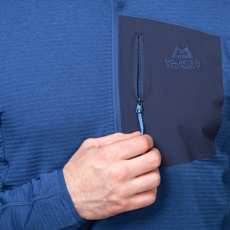 Mountain Equipment Men's Lumiko Zip T Fleece Atlantic/Cosmos / Small-Atlantic/Cosmos / Medium-Atlantic/Cosmos / Large-Atlantic/Cosmos / X-Large-Atlantic/Cosmos / XX-Large - 53 Degrees North 