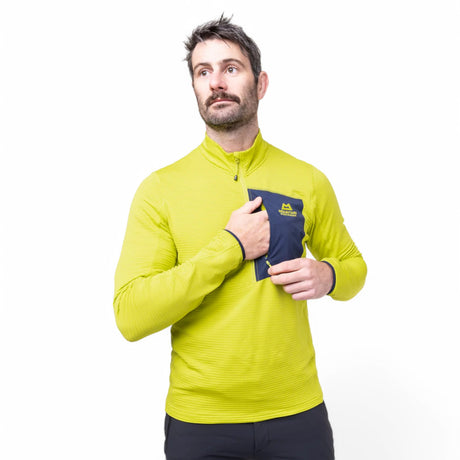 Mountain Equipment Men's Lumiko Zip T Fleece Atlantic/Cosmos / Small-Atlantic/Cosmos / Medium-Atlantic/Cosmos / Large-Atlantic/Cosmos / X-Large-Atlantic/Cosmos / XX-Large - 53 Degrees North 