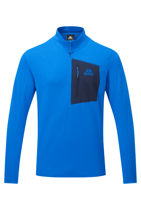 Mountain Equipment Men's Lumiko Zip T Fleece Atlantic/Cosmos / Small-Atlantic/Cosmos / Medium-Atlantic/Cosmos / Large-Atlantic/Cosmos / X-Large-Atlantic/Cosmos / XX-Large - 53 Degrees North 